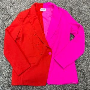 First Love Red and Pink Blazer